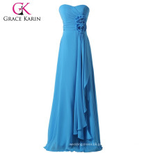 Grace Karin Strapless Off Shoulder Sweetheart Chiffon Chifon Long Vestidos de dama de honra CL3420